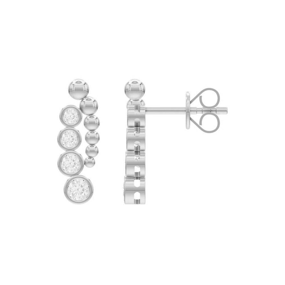 Silver 0.50 Ct. Tw. Lab-Grown Diamond Earrings